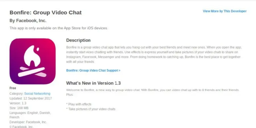 Facebook rilascia l'app per le videochiamate di gruppo in Danimarca