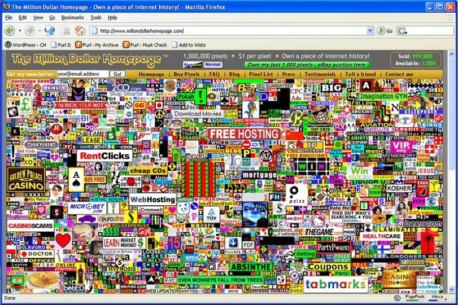 Million Dollar Homepage: storia e analisi del caso