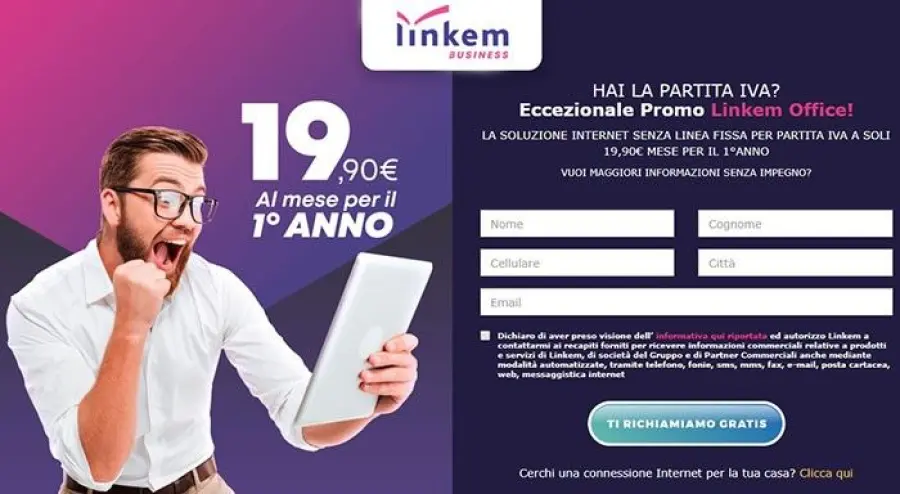 Linkem: ancora pochi giorni per attivare la super offerta per le aziende