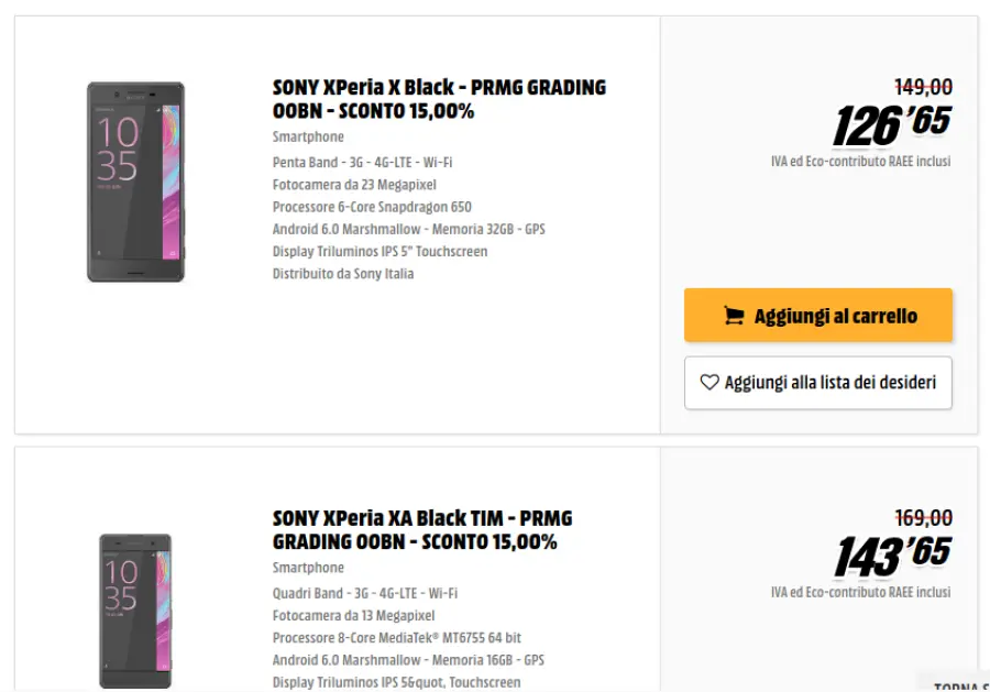 Mediaworld sconta tutti i telefoni ricondizionati del 20%