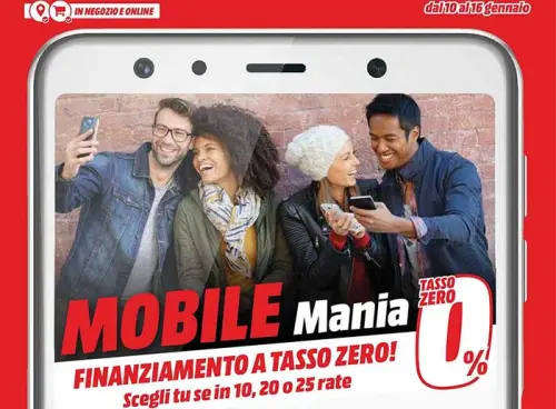 Volantino Mediaworld. Arriva la smartphone mania a interessi zero