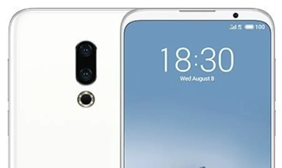 Meizu 16s, display intero mostrato da un render