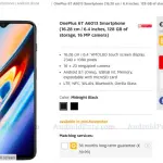 OnePlus 6T, rivenditore online mostra caratteristiche e prezzo