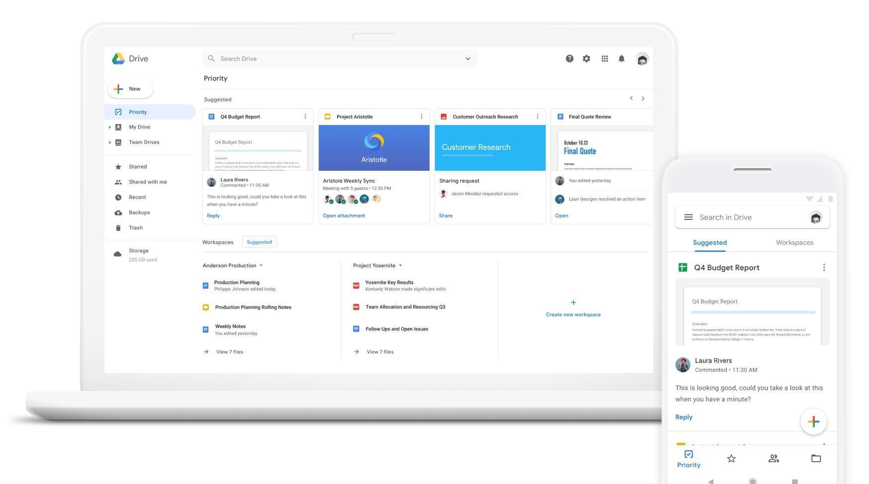 Google Drive ci aiuterà di più grazie all'intelligenza artificiale