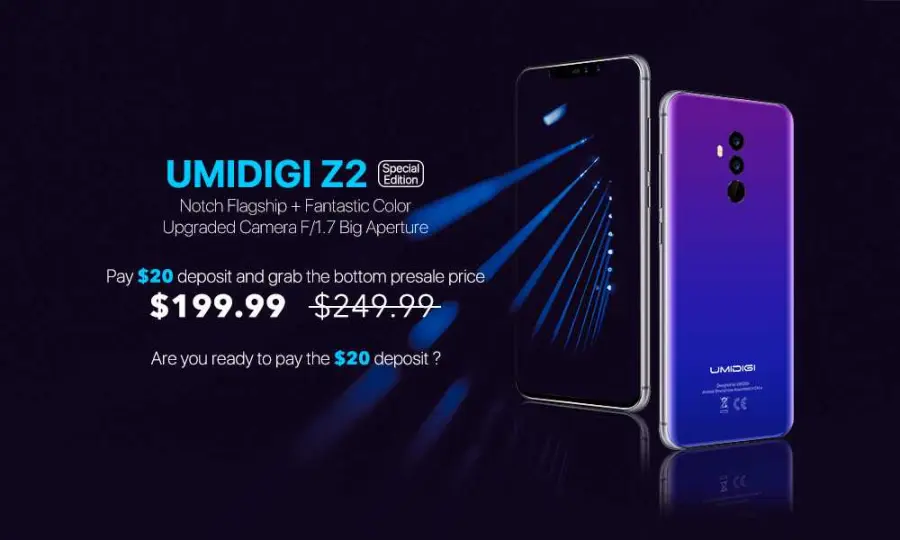 UMIDIGI Z2 Special Edition apre ufficialmente le prevendite su AliExpress