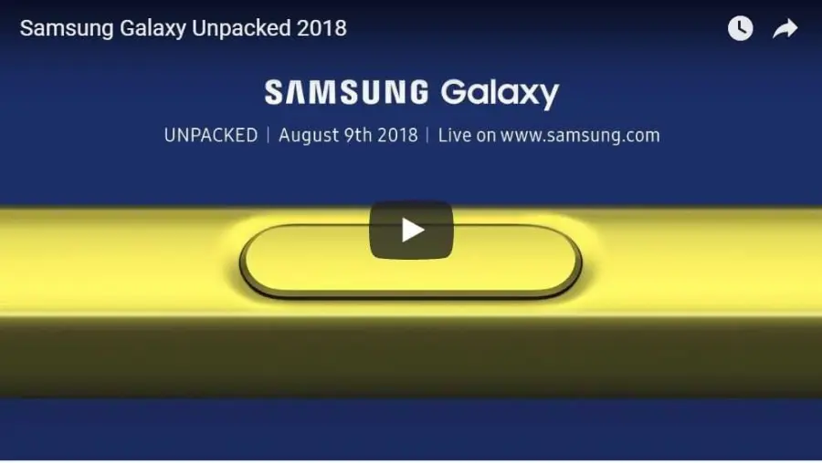 Galaxy Note 9 livestream: Segui l'evento da qui