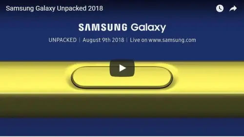 Galaxy Note 9 livestream: Segui l'evento da qui