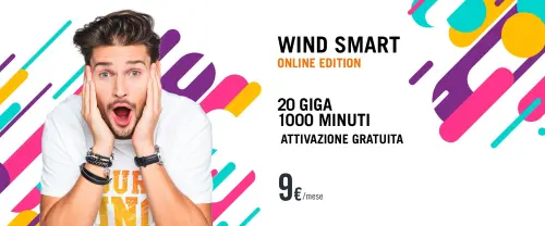 Wind Smart Online Edition: offerta valida fino al 21 luglio con 20GB e mille minuti