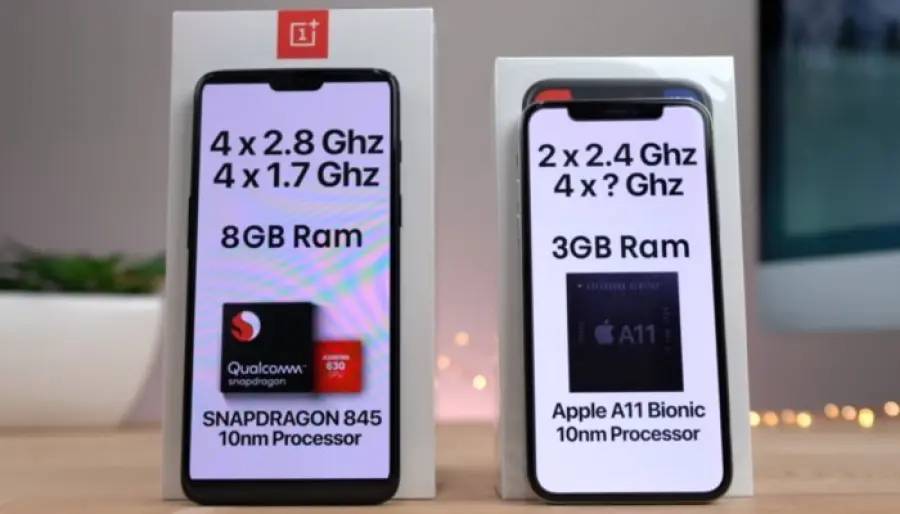 OnePlus 6 vs iPhone X, meglio 3GB di RAM o 8GB?