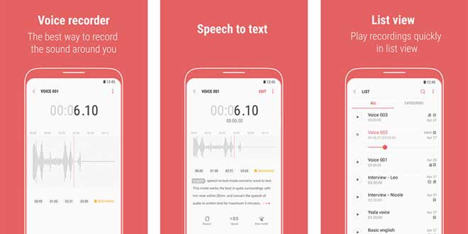 Samsung Registratore Vocale ora converte in testo qualsiasi memo vocale