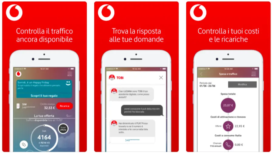 L'app My Vodafone cambia look su iOS e Android