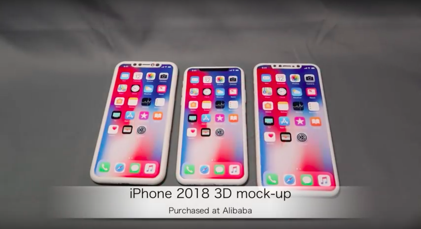 Ecco i primi mockup dei tre iPhone del 2018