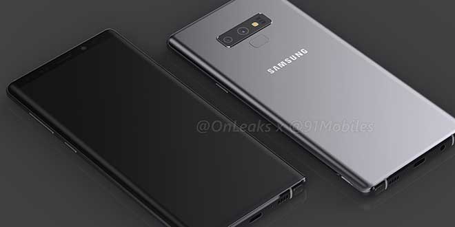 Galaxy Note 9, ecco il design e dimensioni definitive