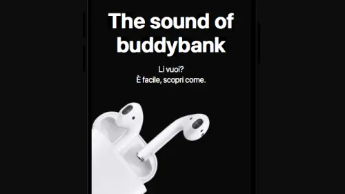 Buddybank vi regala le AirPods se utilizzate Apple Pay