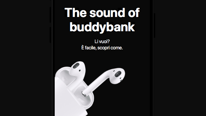 Buddybank vi regala le AirPods se utilizzate Apple Pay
