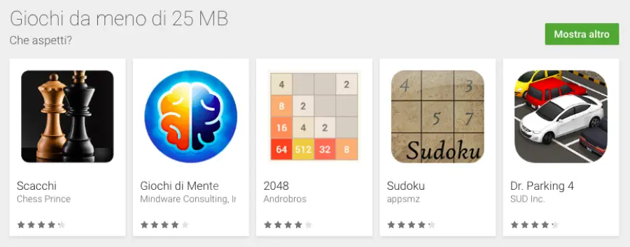 Poca memoria sullo smartphone? Provate i giochi scelti da Google a meno di 25MB