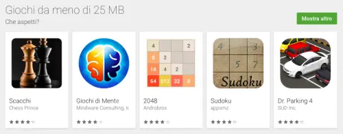 Poca memoria sullo smartphone? Provate i giochi scelti da Google a meno di 25MB