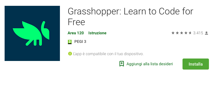 Grasshopper è il modo migliore per iniziare a programmare per Android