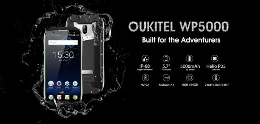 OUKITEL WP5000 si vanta della sua enorme batteria da 5200 mAh