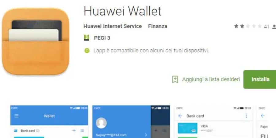 Huawei Wallet sbarca sul Play Store: presto anche in Europa?
