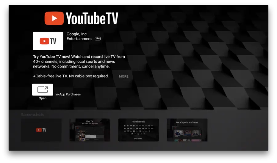 YouTube TV arriva finalmente su tvOS