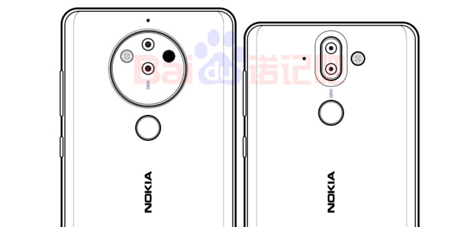 Nokia 10, schizzi mostrano il posizionamento delle 5 fotocamere