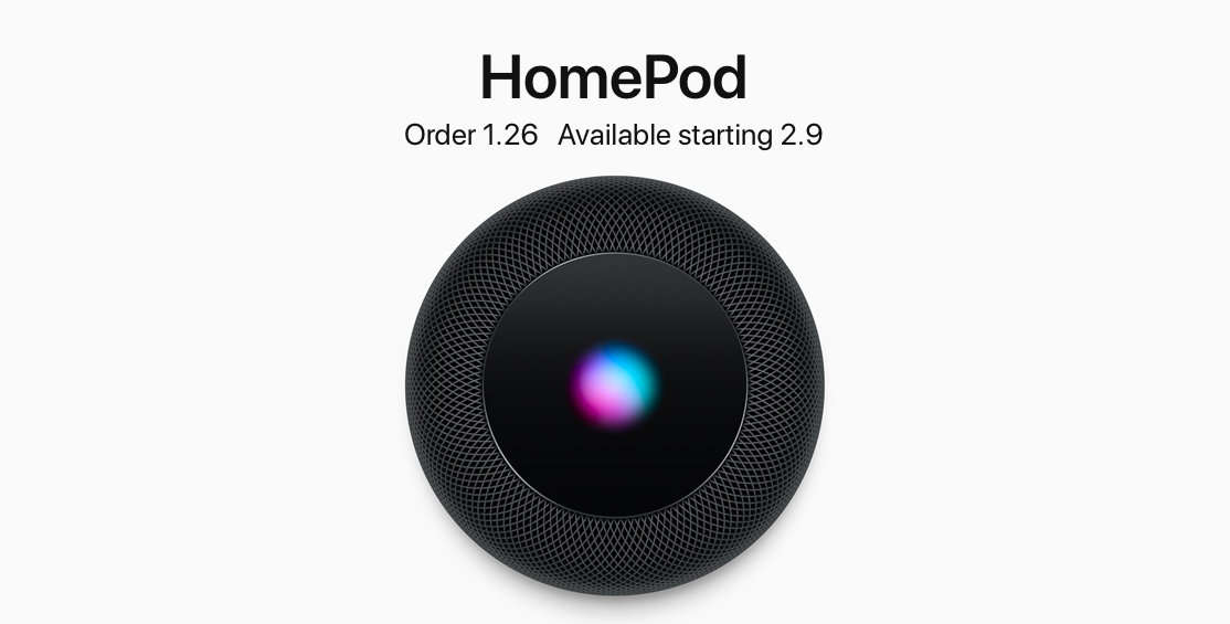 HomePod sarà disponibile dal 9 di febbraio