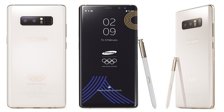 Galaxy Note 8 si fa bello per le Olimpiadi 2018