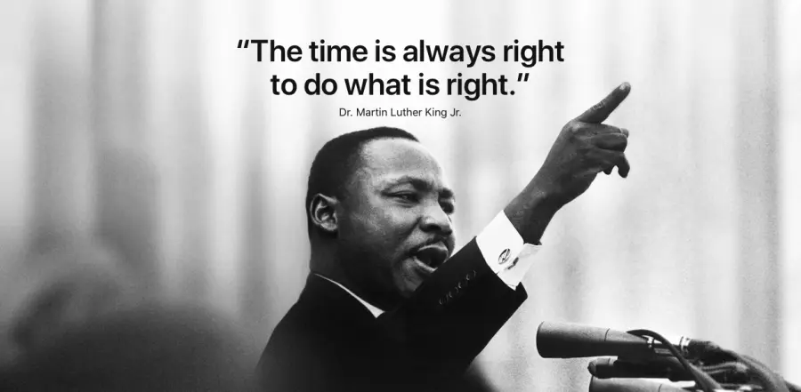 Apple dedica un'intera pagina a Martin Luther King