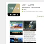 Sony Events disponibile su Play Store per seguire CES 2018