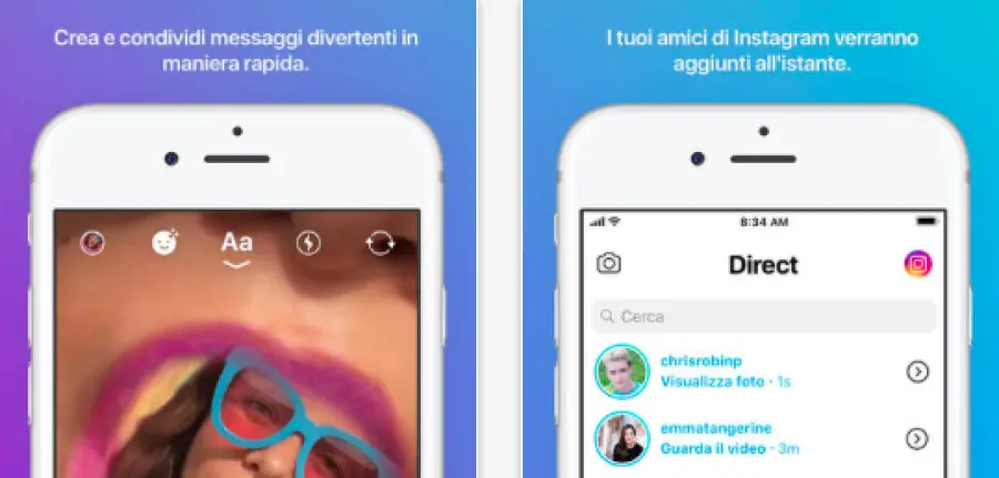 Instagram e l'app 
