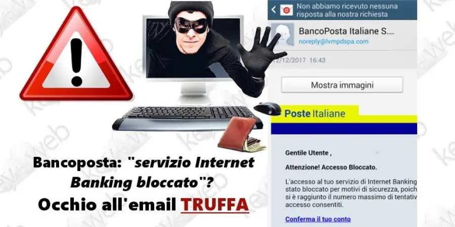Bancoposta, servizio Internet Banking bloccato? Occhio all'email truffa