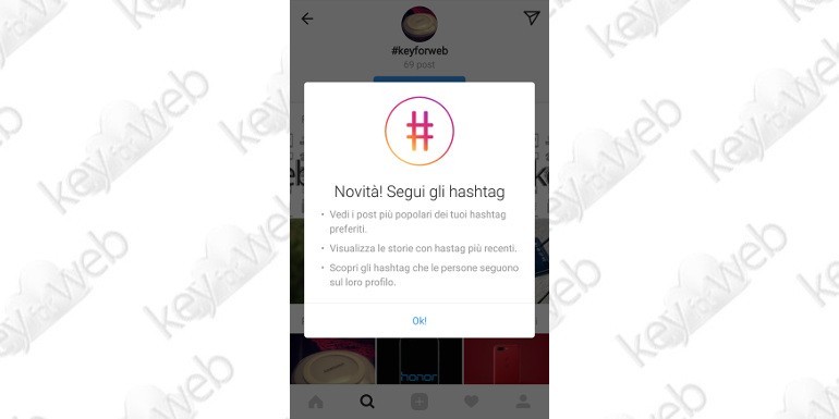 Instagram ora consente di seguire gli hashtag