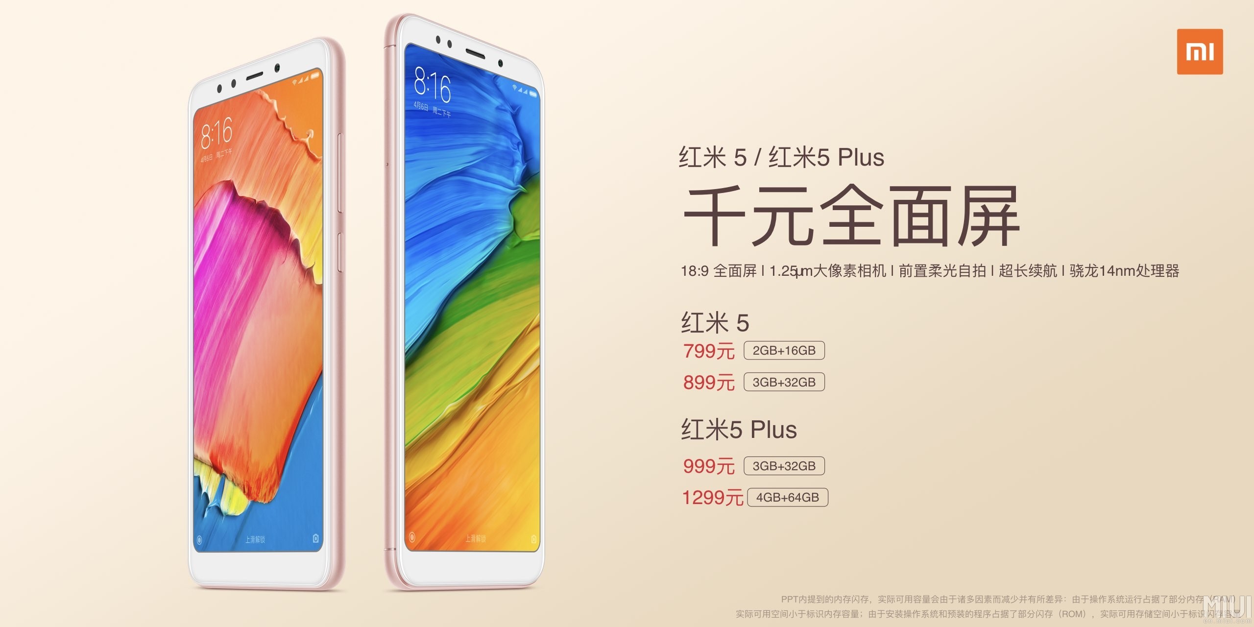 Xiaomi Redmi 5 e 5 Plus ufficiali: fascia media ad un prezzo entry level