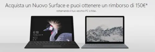Microsoft, per Surface Pro e Surface Laptop sconto rottamazione