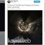 Elon Musk mostra la prima foto del tunnel di Los Angeles