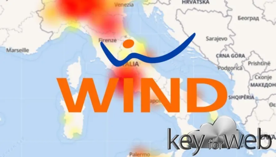 Wind down, in ginocchio l'Italia: problemi di comunicazione oggi 25 ottobre