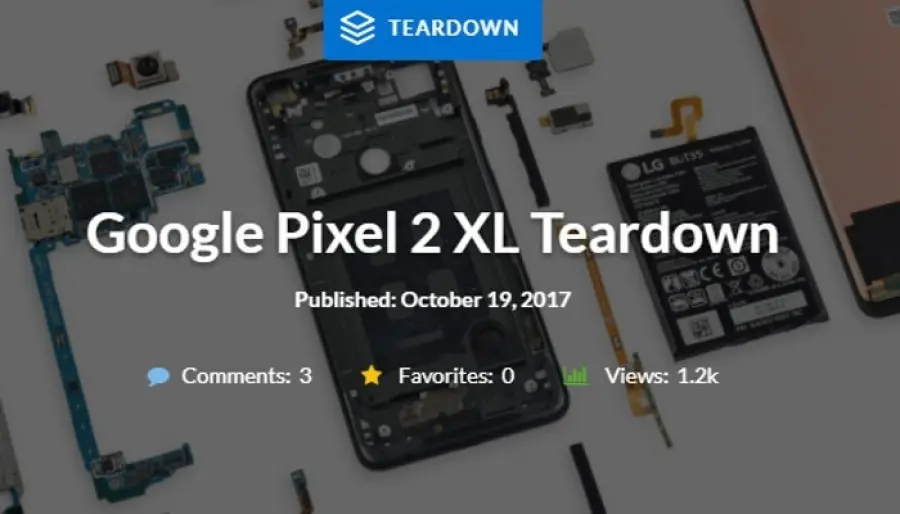 Google Pixel 2 XL becca la sufficienza nel test di riparabilità di iFixit