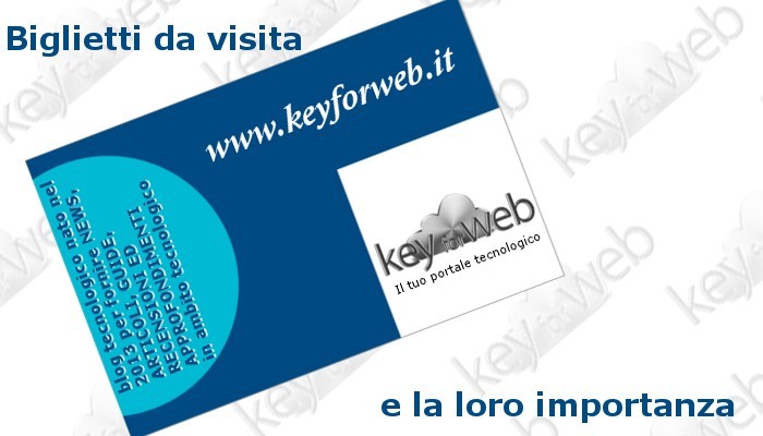 Biglietti da visita: l'importanza di sapersi presentare bene