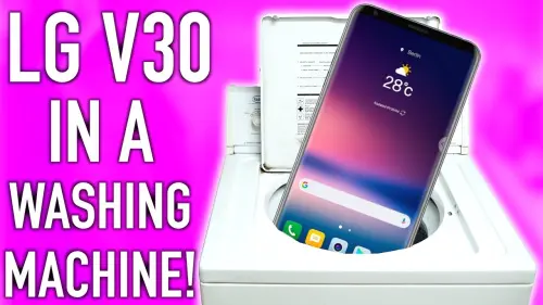 LG V30, il top gamma in un incontro ravvicinato con la lavatrice