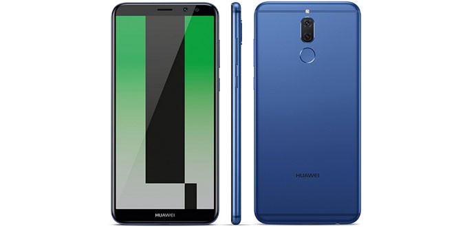 Huawei Mate 10 Lite si mostra nella particolare colorazione blu
