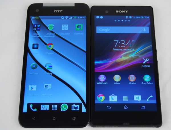 Sony Xperia Z e HTC Butterfly a confronto: due telefoni estremamente simili