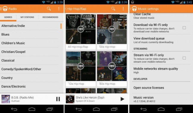 Google Music si aggiorna alla versione 5.2