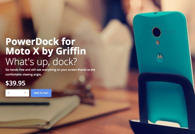 Moto X: disponibile ora il PowerDock e il Navigation Dock
