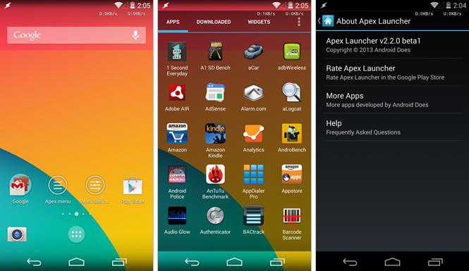 Apex Launcher 2.2 porta l’interfaccia KitKat per qualsiasi Android e include la trasparenza