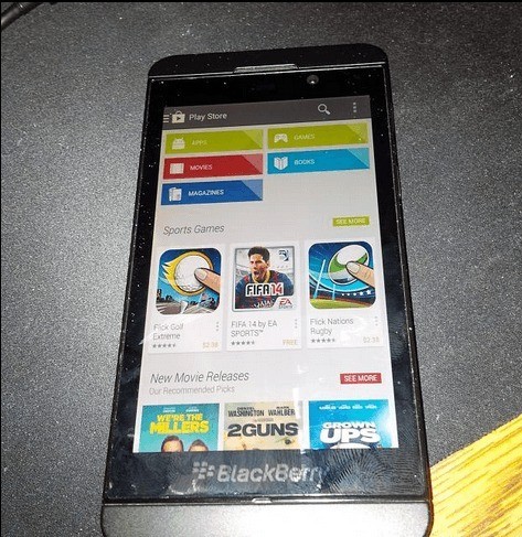BlackBerry OS 10.2.1: queste le immagini del Play Store?