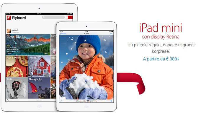 iPad Mini Retina disponibile su Apple Store!