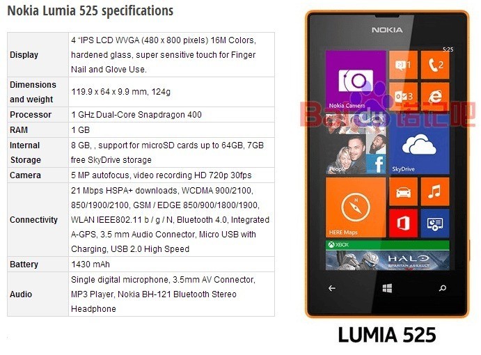 lumia525spec
