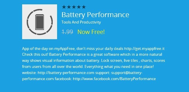 MyAppFree: Battery Performance è l’app gratuita di oggi!