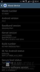 Samsung Galaxy S4 Android 4.4.2